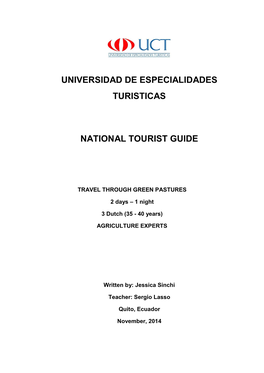 Universidad De Especialidades Turisticas