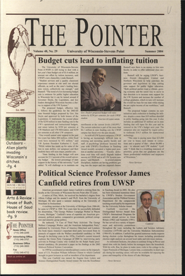 Budget Cuts Lead to Inflating Tuition Political Science Professor James