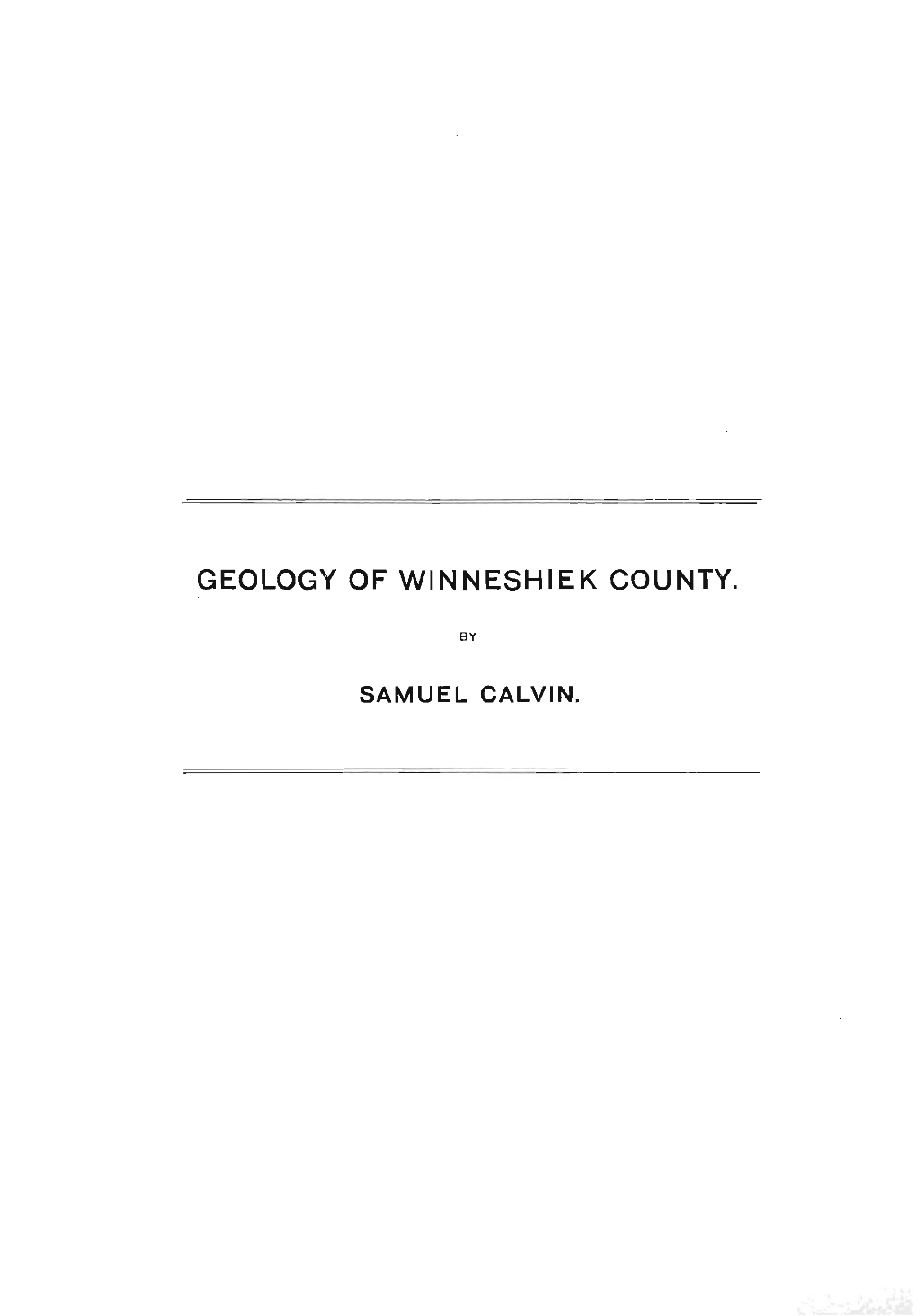 Geology of Winneshiek County