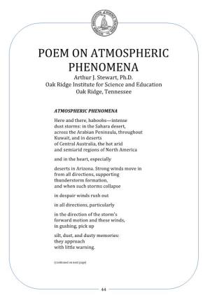 Poem!On!Atmospheric! Phenomena!