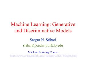 Generative and Discriminative Models