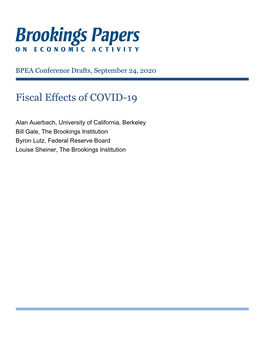 Fiscal Effects of COVID-19