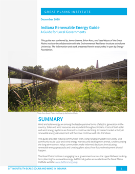 Renewable Energy Guide a Guide for Local Governments