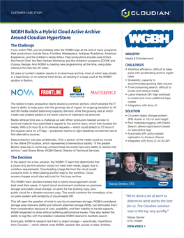 WGBH Builds a Hybrid Cloud Active Archive Around Cloudian Hyperstore