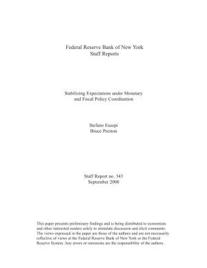 Stabilizing Expectations Under Monetary and Fiscal Policy Coordination