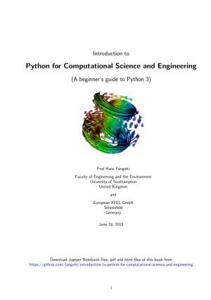 Python for Computational Science and Engineering