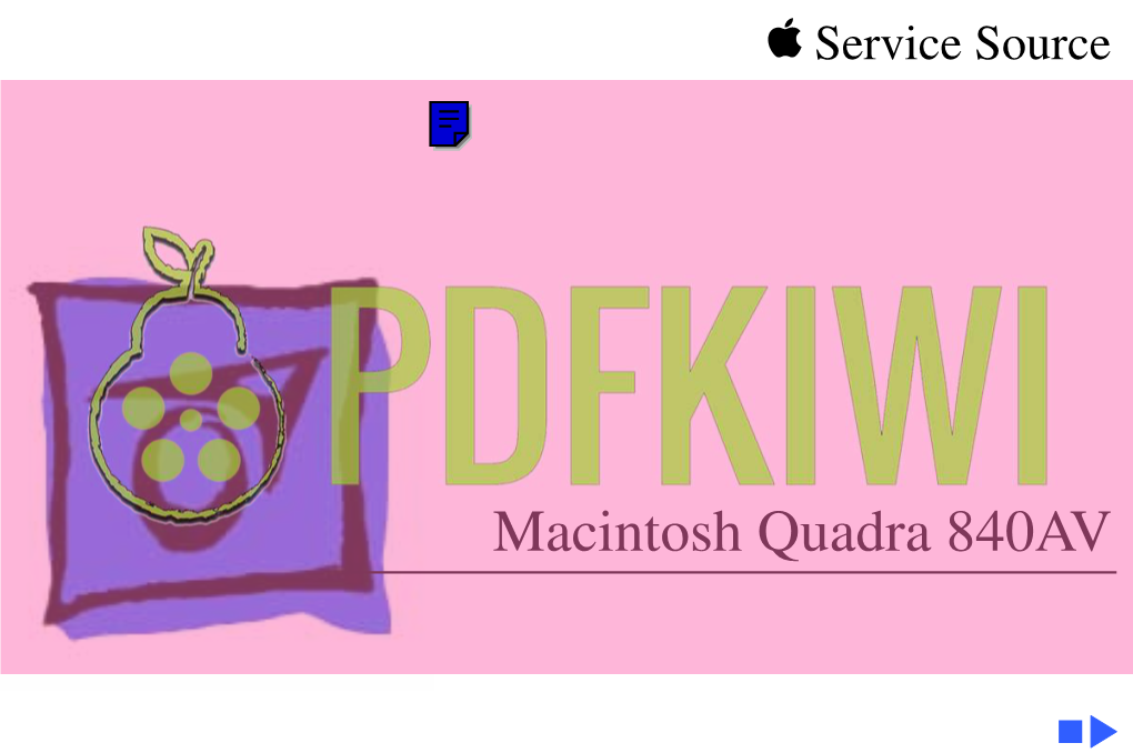 Macintosh Quadra 840AV K Service Source