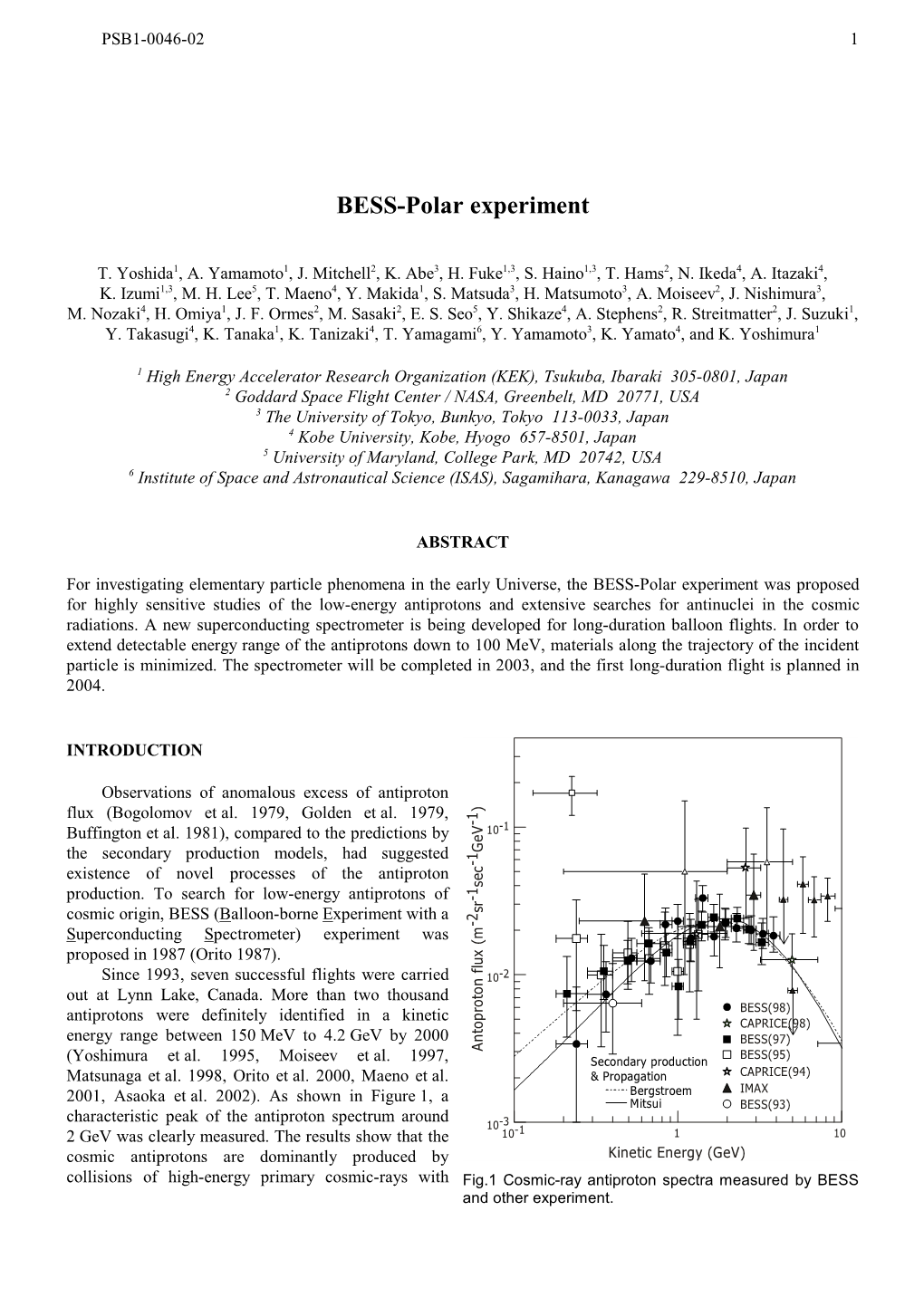 BESS-Polar Experiment