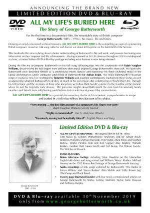 Butterworth for the Frst Time in a Documentary Flm, the Remarkable Story of British Composer George Butterworth (1885 – 1916) - His Music, Life and Times