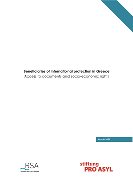 Beneficiaries of International Protection in Greece Access to Documents and Socio-Economic Rights