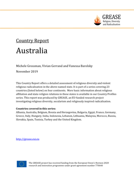 Country Report Australia