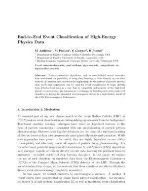 End-To-End Event Classification of High-Energy Physics Data