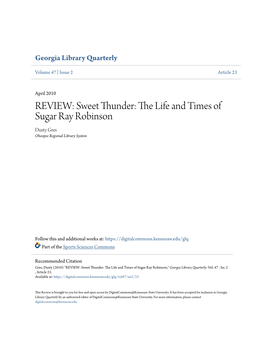 The Life and Times of Sugar Ray Robinson Dusty Gres Ohoopee Regional Library System