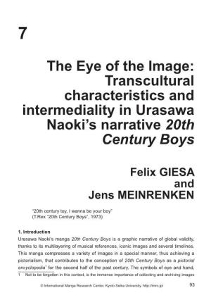 The Eye of the Image: Transcultural Characteristics and Intermediality in Urasawa Naoki’S Narrative 20Th Century Boys