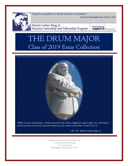 THE DRUM MAJOR Class of 2019 Essay Collection