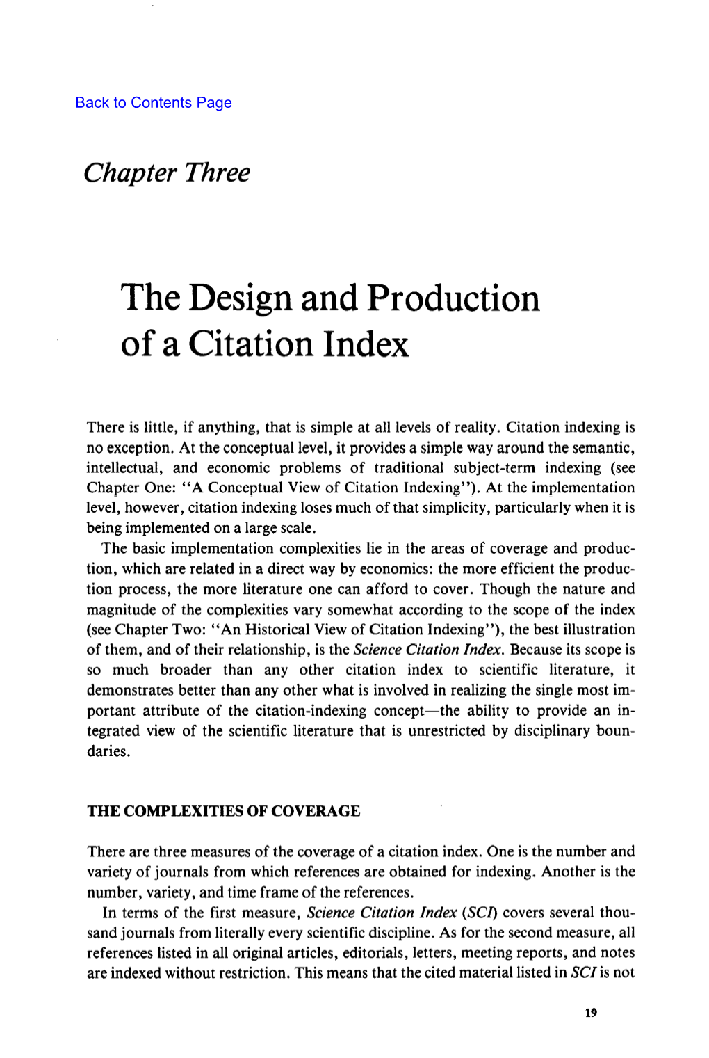 The Design and Production of a Citation Index