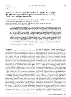 Propanenitrile Derivatives As Orally Active AMPA Receptor Antagonists