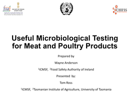 Useful Microbiological Testing for Meat and Poultry Products
