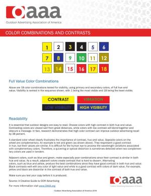 Color Combinations and Contrasts