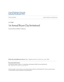 1St Annual Bryan Clay Invitational Great Northwest Athletic Conference
