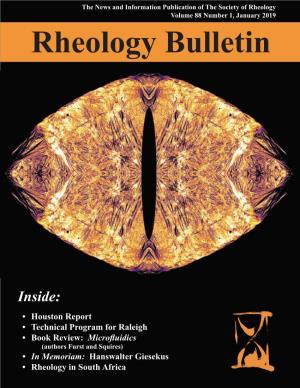 Rheology Bulletin