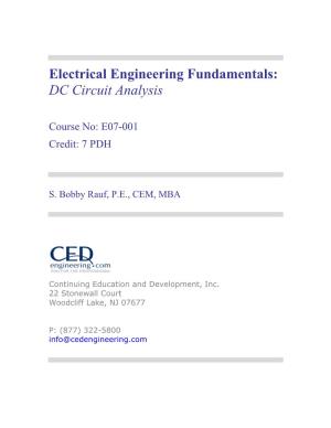 Electrical Engineering Fundamentals and Direct Current ©