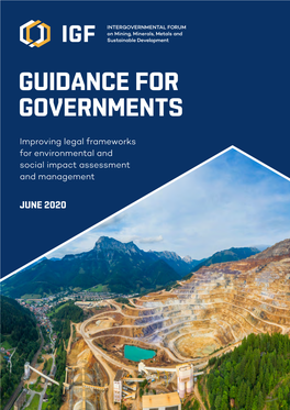 IGF Guidance for Governments: Improving Legal Frameworks for Environmental and Social Impact Assessment and Management