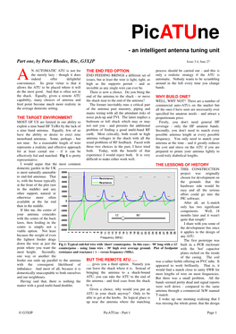 Picatune - an Intelligent Antenna Tuning Unit