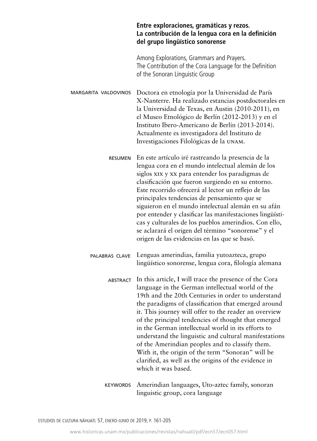 Pdf/Ecn57/Ecn057.Html Entre Exploraciones, Gramáticas Y Rezos