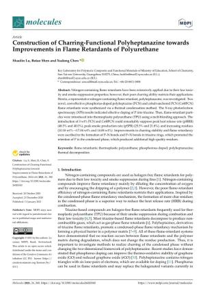 Construction of Charring-Functional Polyheptanazine Towards Improvements in Flame Retardants of Polyurethane