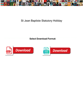 St Jean Baptiste Statutory Holiday