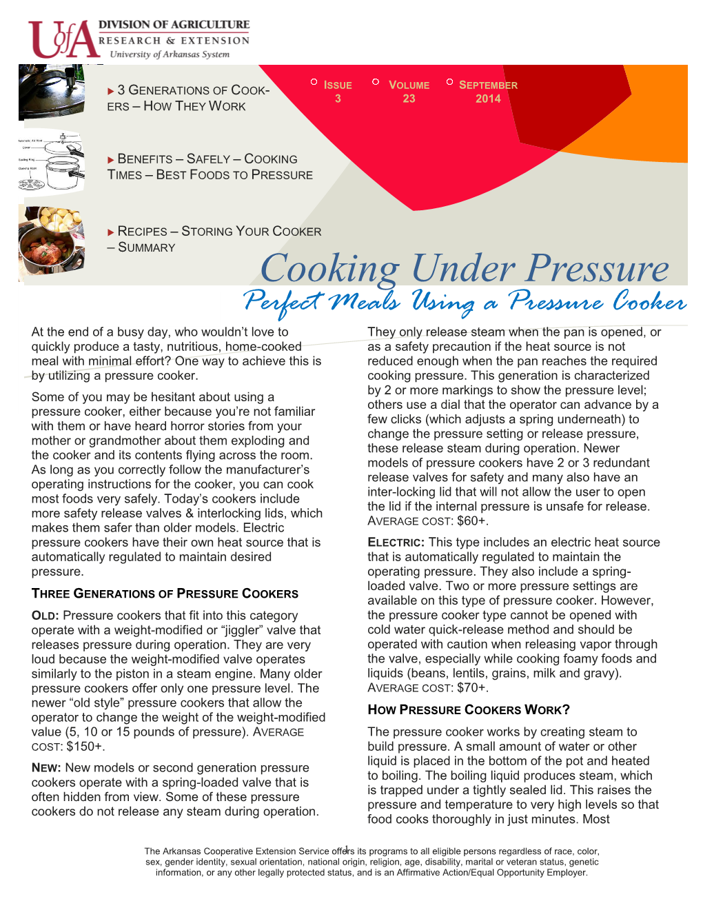 Cooking Under Pressure