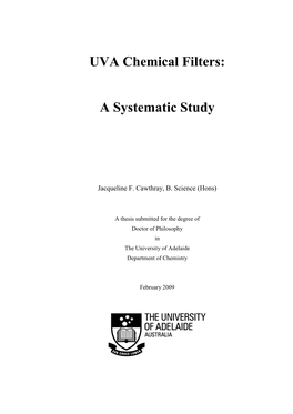 UVA Chemical Filters