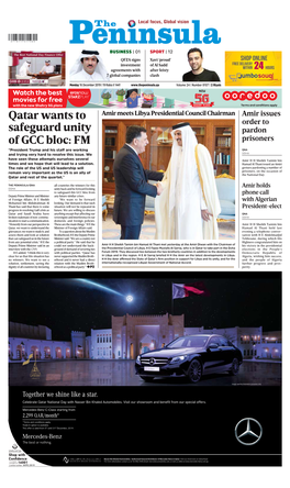 Qatar Wants to Safeguard Unity of GCC Bloc
