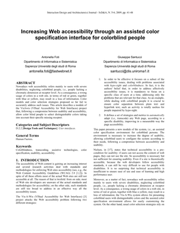 Increasing Web Accessibility Through an Assisted Color Specification Interface for Colorblind People