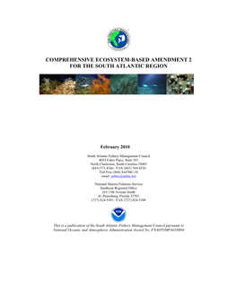 Comprehensive Ecosystem-Based Amendment 2 for the South Atlantic Region
