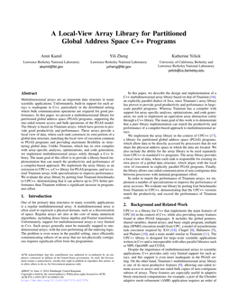 A Local-View Array Library for Partitioned Global Address Space C++ Programs