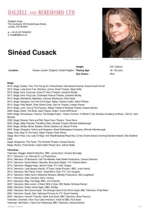 Sinéad Cusack Photo: Nick James