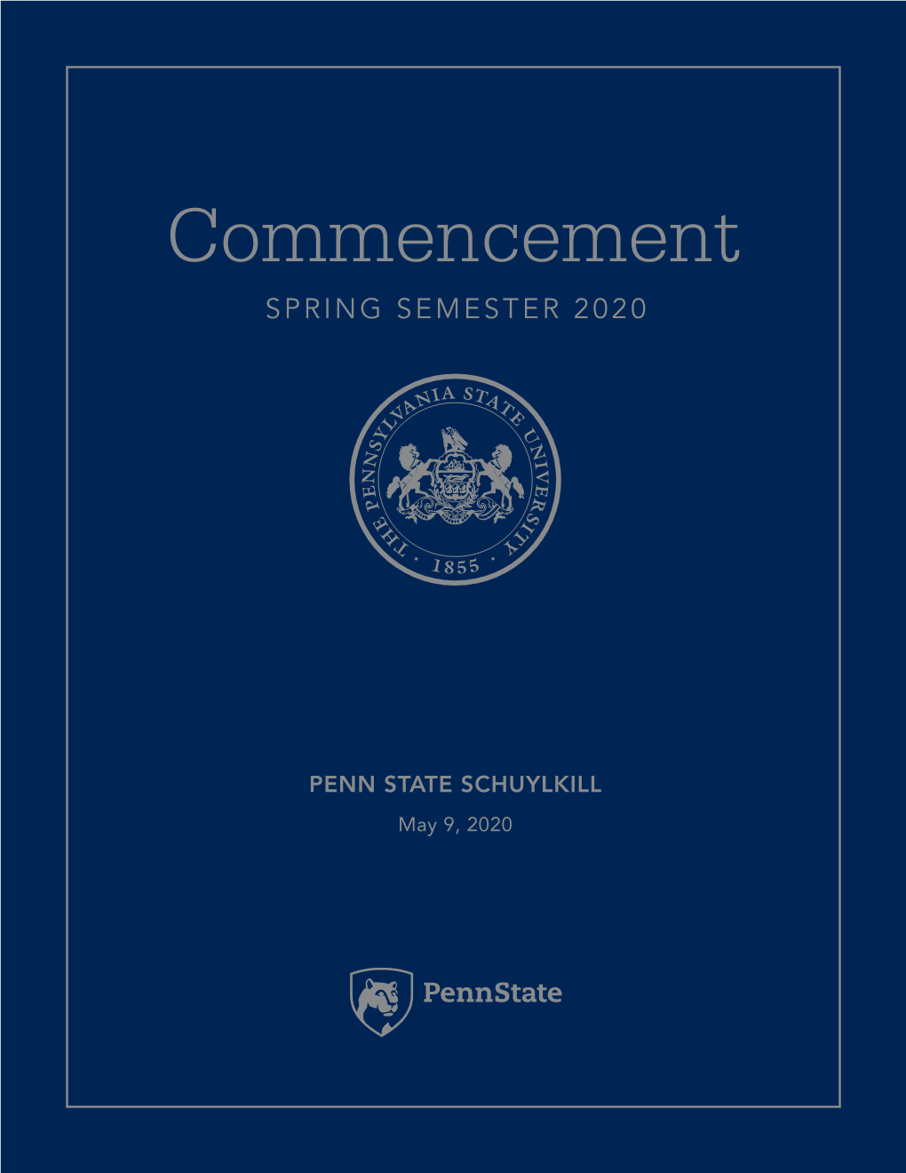 Penn State Schuylkill Commencement Program Spring 2020