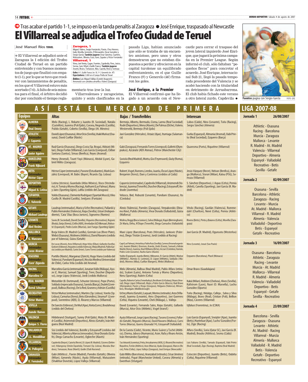 Page 1 14 FUTBOL MUNDO DEPORTIVO Sábado 4 De Agosto