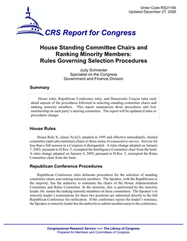 Rules Governing Selection Procedures