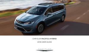 2018 Chrysler Pacifica Hybrid User's Guide