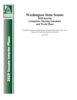 2020 Interim Plans, Senate Committee Services