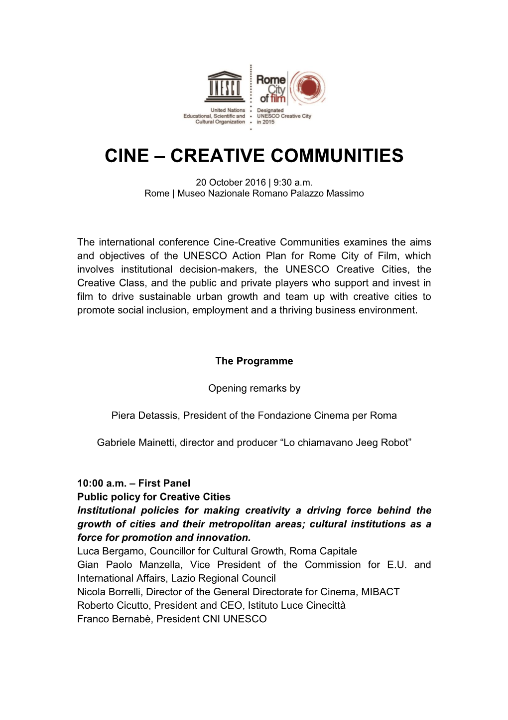 Cine – Creative Communities