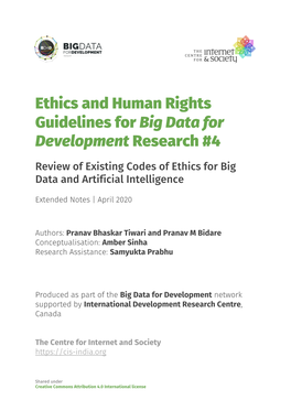 Ethics and Human Rights Guidelines for ​Big Data for Development ​ Research #4