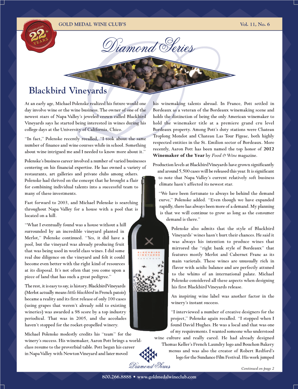 Diamond Blackbird Vineyards August 2015 2012