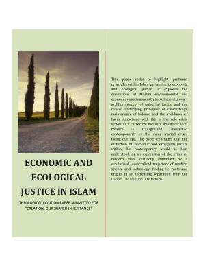 Economics and Ecological Justice in Islam by Yusuf