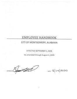 City Employee Handbook 2020