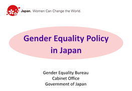 Gender Equality Policy in Japan