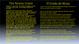 The Nicene Creed El Credo De Nicea